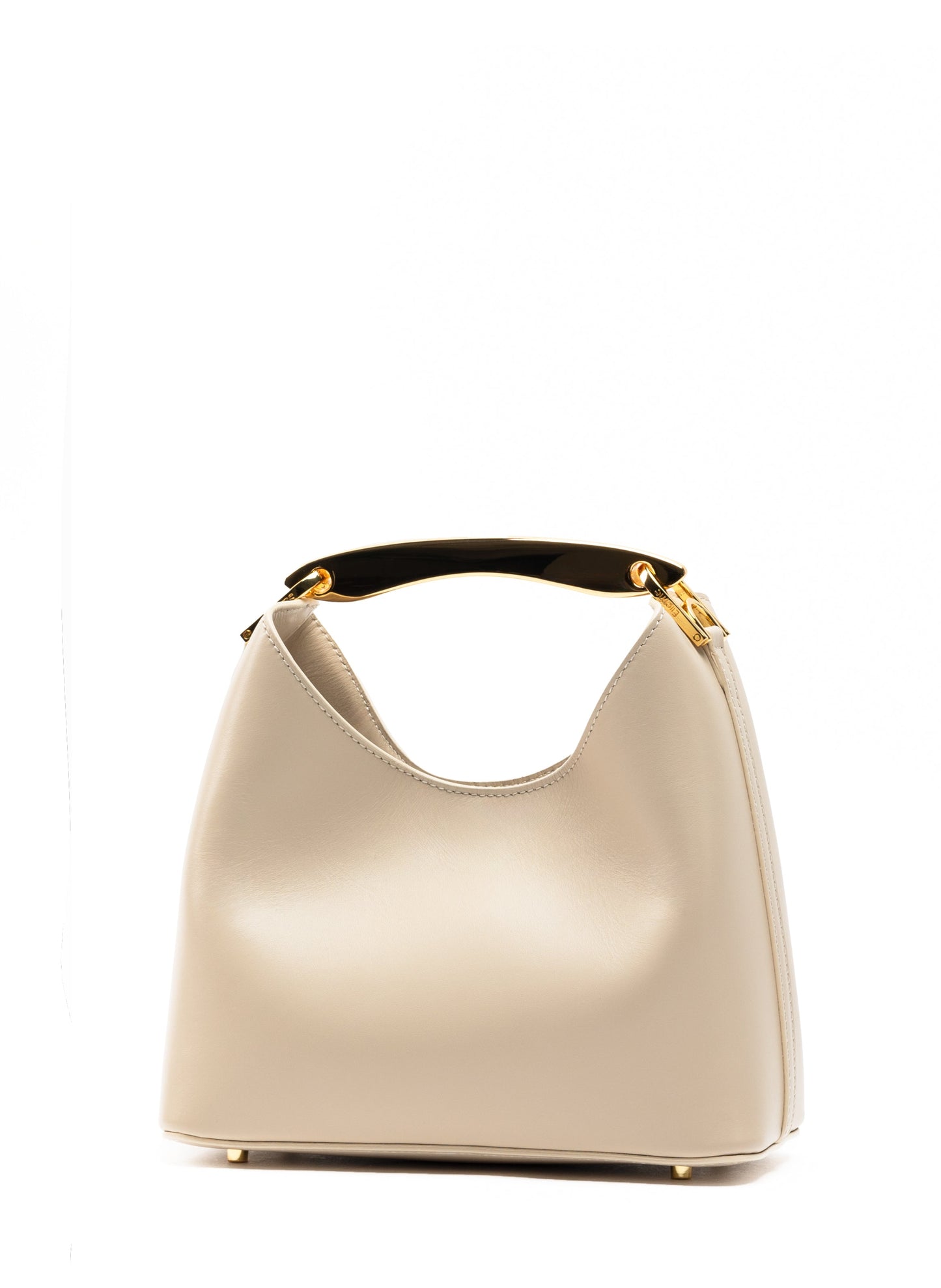 Small Boomerang Leather Sesame