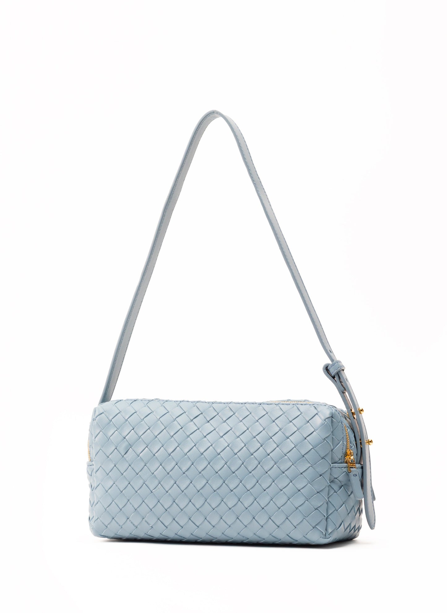 Trousse Woven Leather Artic Blue