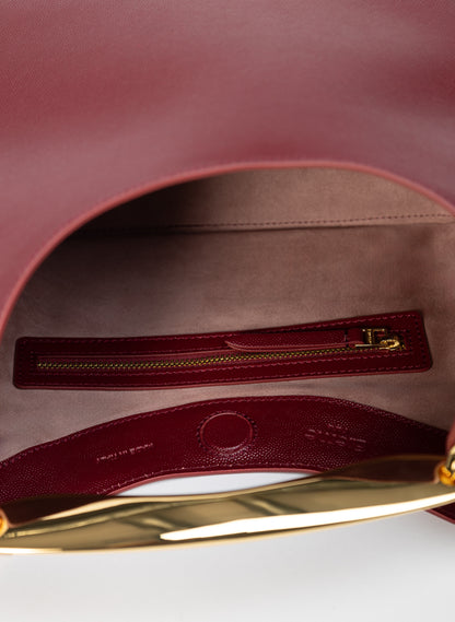 Boomerang Caviar Leather Burgundy