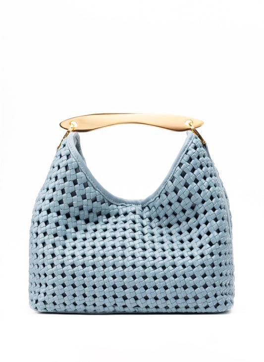 Boomerang Woven Leather Artic Blue
