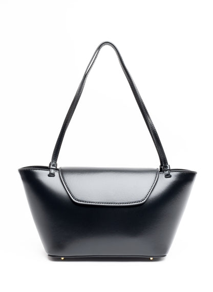 Courrier Tote Patent Leather Black