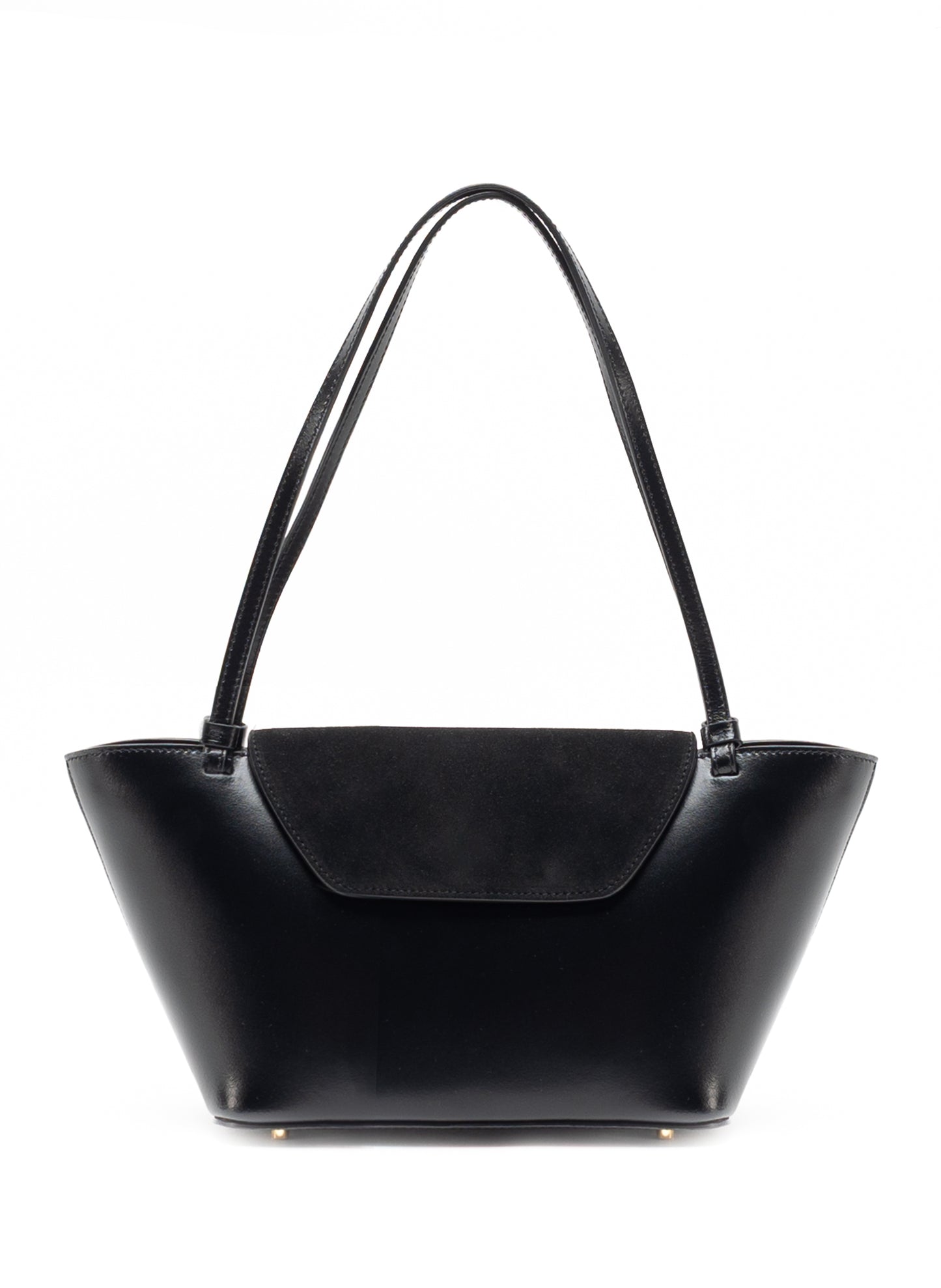 Courrier Tote Suede/Leather Black