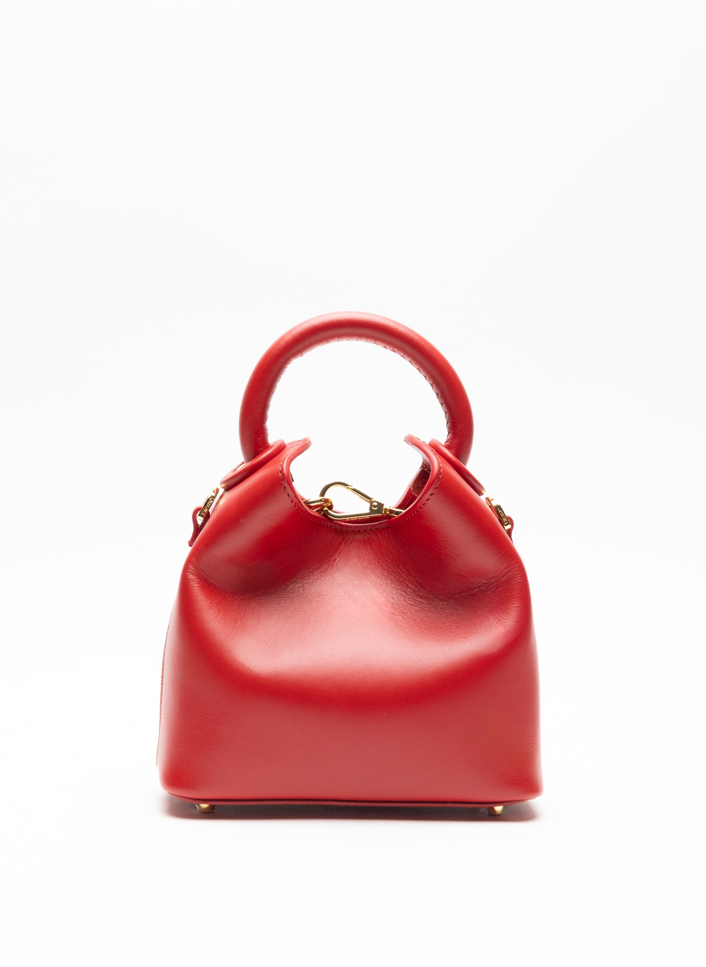 希少【HERMES】レッド レザー BOLIDE レザータグ ハンドバッグ マドレーヌレザー レッド - レディーストップハンドル
