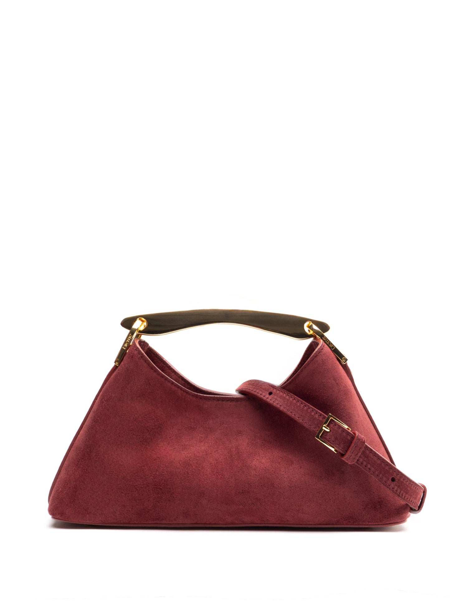 Mini Boomerang Suede Burgundy