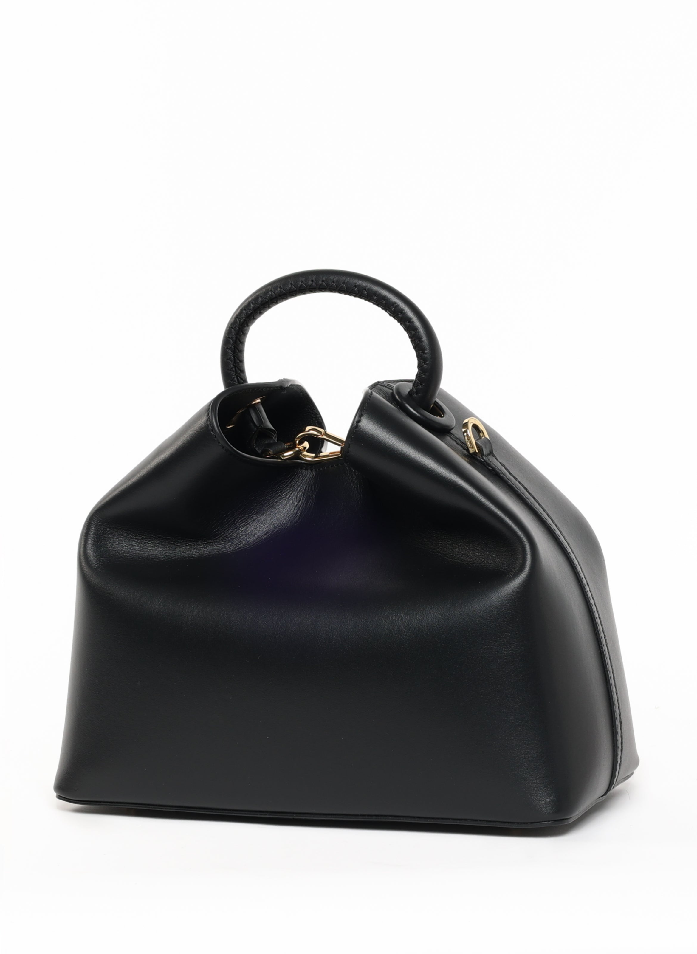 大人気新品 Raisin Leather Black - Leather Handbags for Women - Elleme バッグ