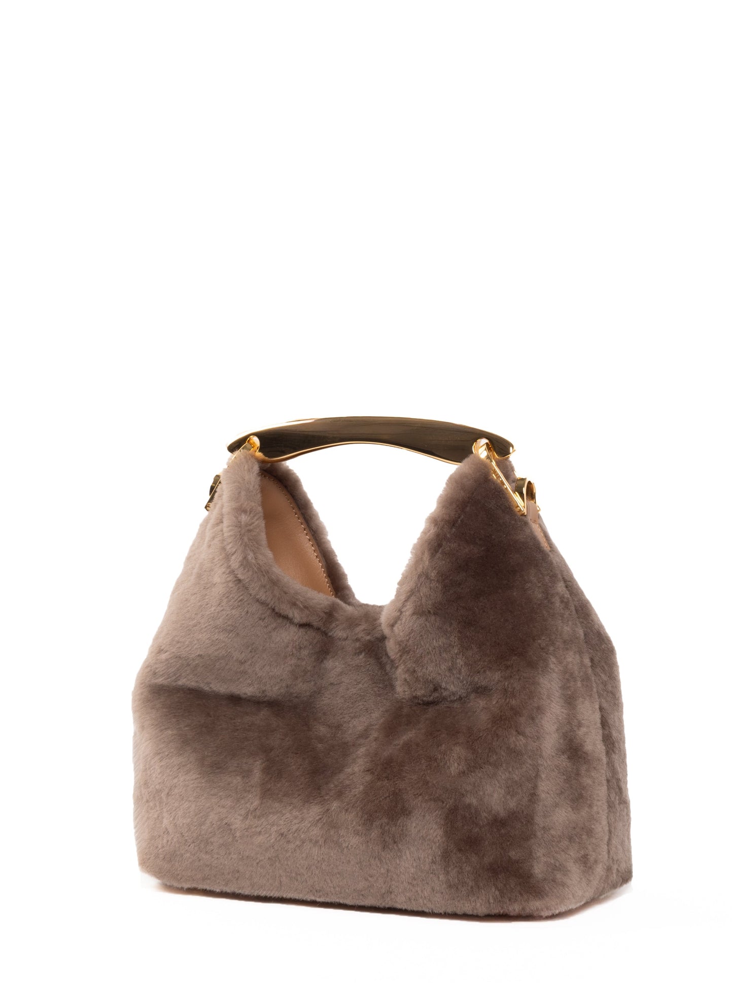 Small Boomerang Shearling Taupe