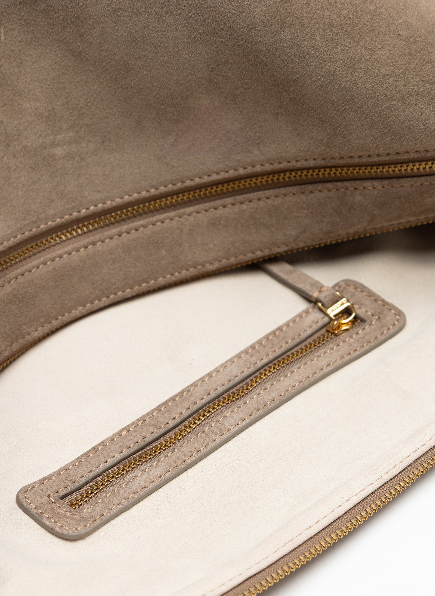 Trousse Large Suede Taupe