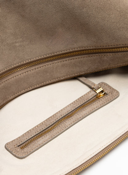 Trousse Large Suede Taupe