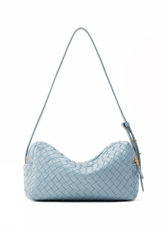 Trousse Woven Leather Artic Blue