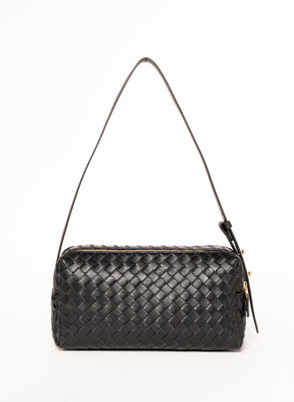 Trousse Woven Leather Black